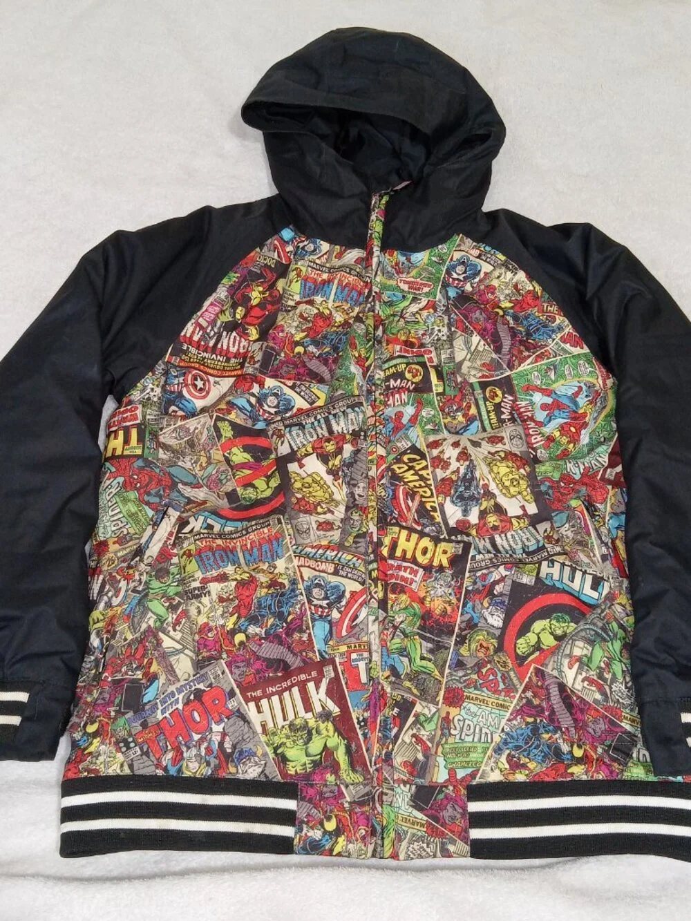 Burton Marvel Jacket Kids M 10/12 Hooded Insulated Ski Snow Winter Coat